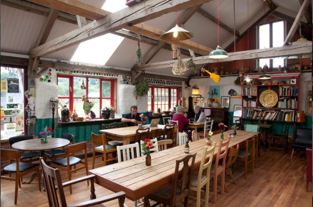 The seating area inside the Straw kitchen restaurant